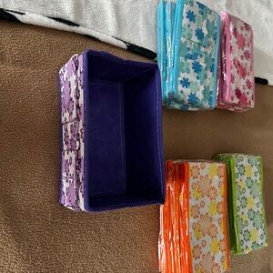 Floral Pattern Storage Bin - Purple